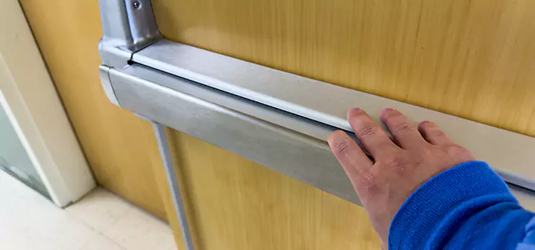 Installing a Push Bar on a Door Walnut